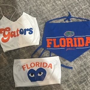 Florida Gators Blue & White Crop Tops Set